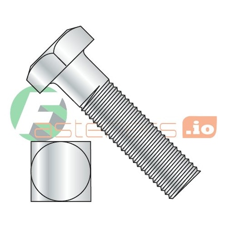Newport Fasteners Square Head Bolt, Steel, Zinc Plated, 5/16"-18 Thread Size, 1-3/8" Lg, 1000 PK 504806